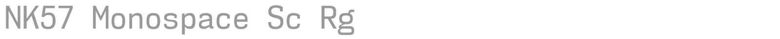 NK57 Monospace font preview