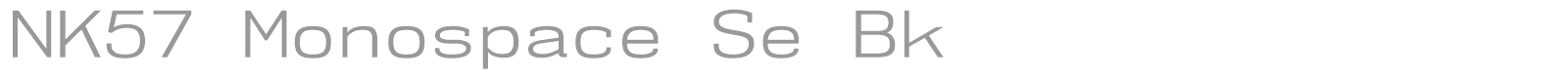 NK57 Monospace font preview
