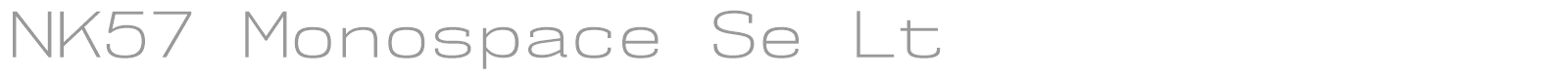 NK57 Monospace font preview