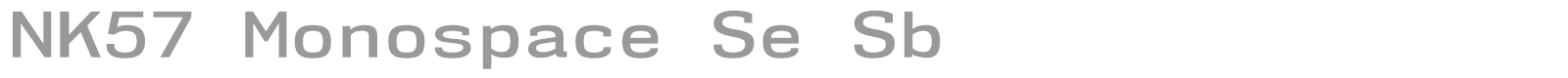 NK57 Monospace font preview