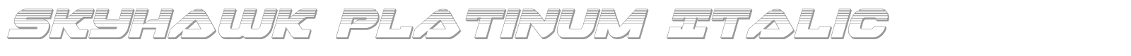 Skyhawk Platinum Italic font preview