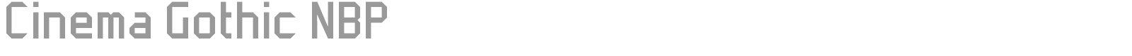 Cinema Gothic NBP Italic font preview