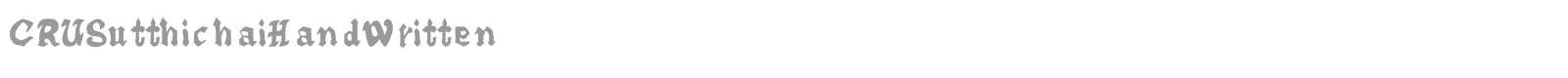 CRUSutthichaiHandWritten font preview