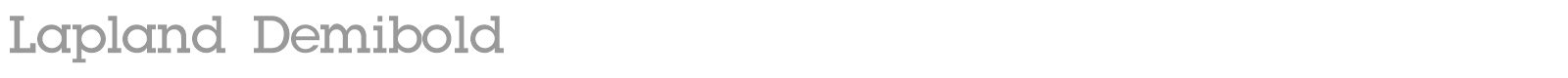 Lapland Demibold font preview