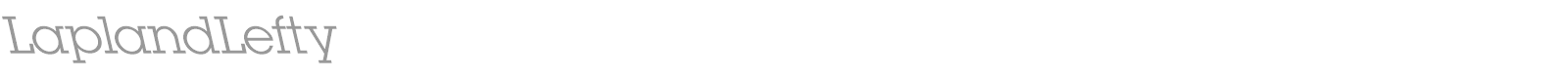 LaplandLefty font preview