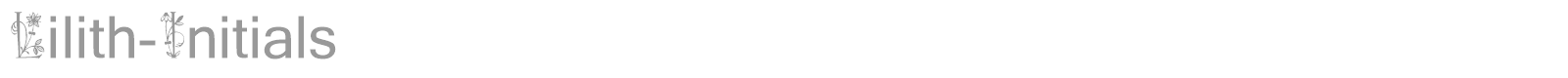 Lilith-Initials font preview