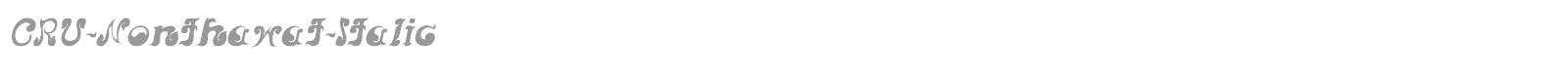 CRU-Nonthawat-Italic font preview