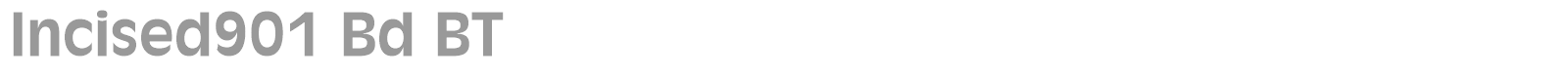 Incised901 Bd BT font preview