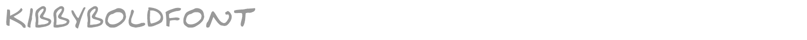 KibbyBoldFont font preview
