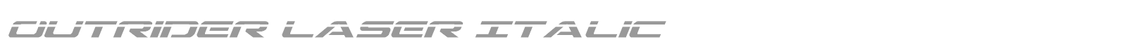 Outrider Laser Italic font preview