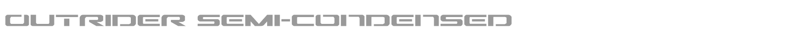 Outrider Semi-Condensed font preview