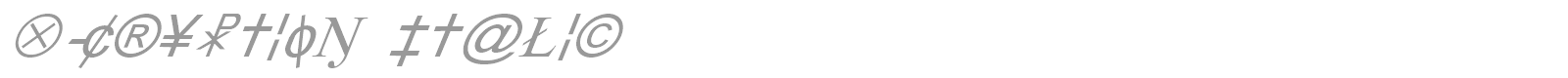 X-Cryption Italic font preview