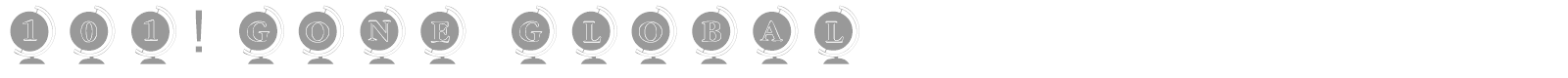 101! Gone Global font preview