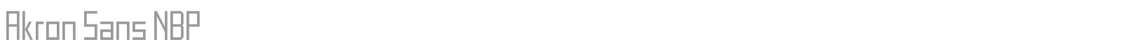 Akron NBP font preview