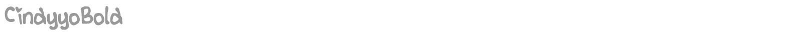 Cindyyo Bold font preview