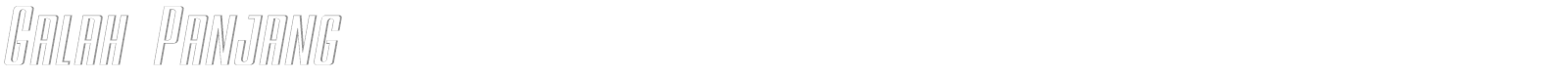 Galah Panjang font preview