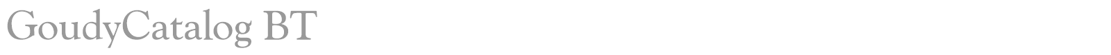 GoudyCatalog BT font preview