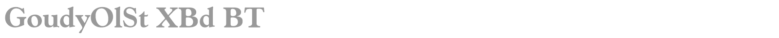 GoudyOlSt XBd BT font preview