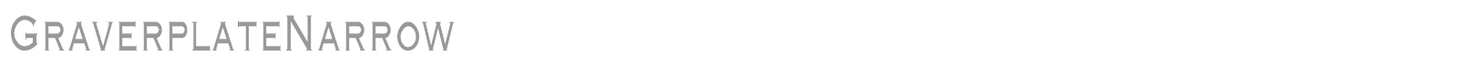 GraverplateNarrow font preview