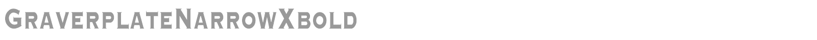 GraverplateNarrowXbold font preview