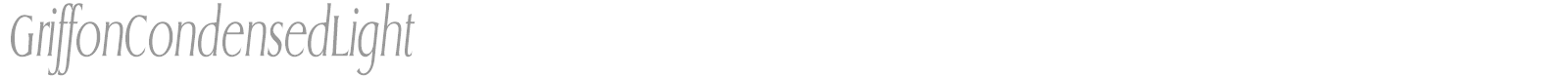 GriffonCondensedLight font preview
