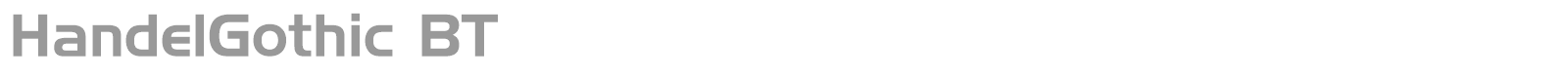 HandelGothic BT font preview