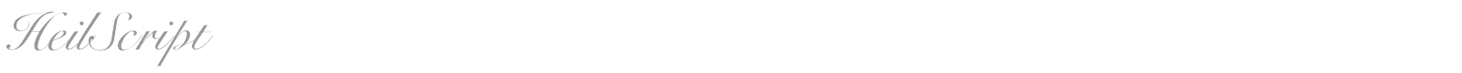 HeilScript font preview