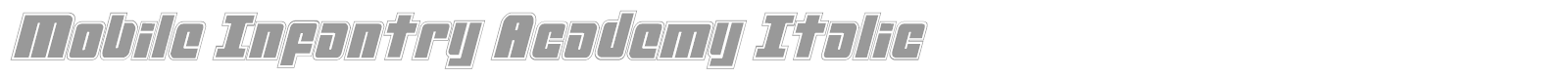 Mobile Infantry Academy Italic font preview