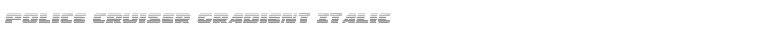 Police Cruiser Gradient Italic font preview