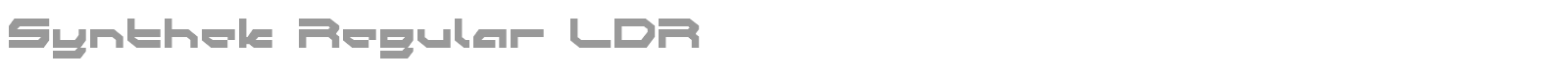 Synthek Regular LDR font preview