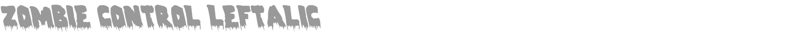 Zombie Control Leftalic font preview