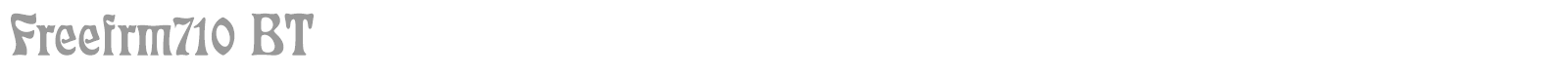 Freefrm710 BT font preview