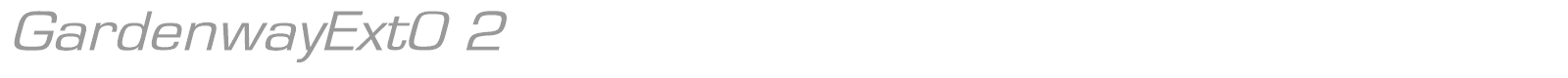 GardenwayExtO 2 font preview