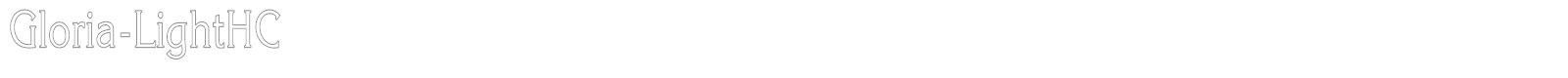 Gloria-LightHC font preview