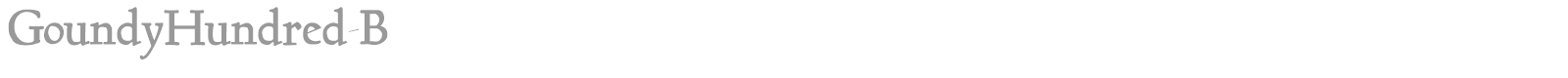 GoundyHundred-B font preview