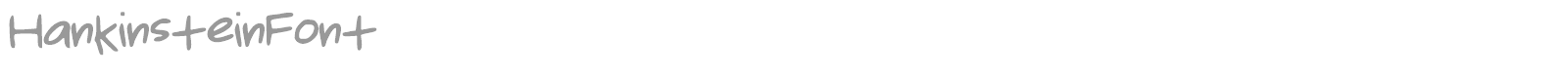 Hankinstein font preview