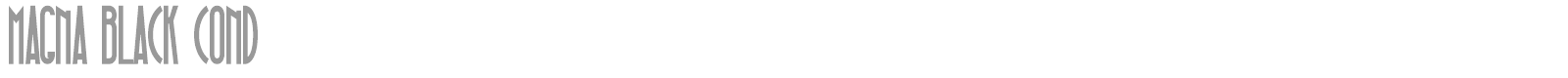 Magna Black Cond font preview