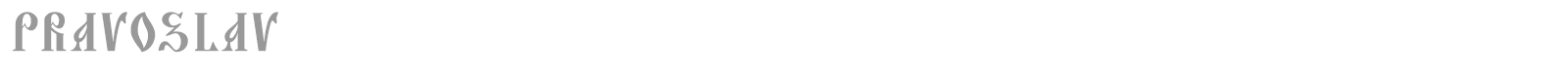 PRAVOSLA font preview