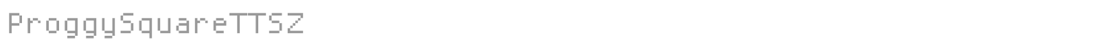 Proggy Square font preview