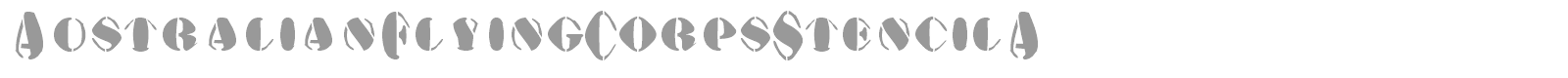 AustralianFlyingCorpsStencilA font preview