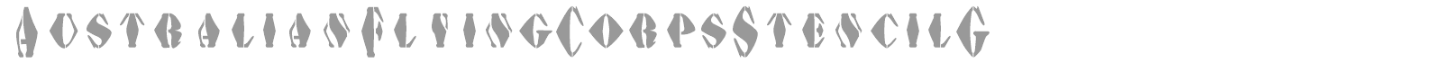AustralianFlyingCorpsStencilG font preview