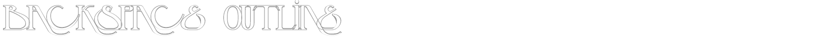 Backspace Outline font preview