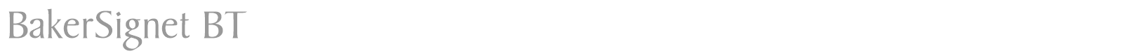 BakerSignet BT font preview