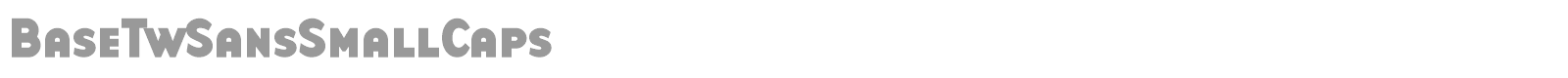 BaseTwSansSmallCaps font preview