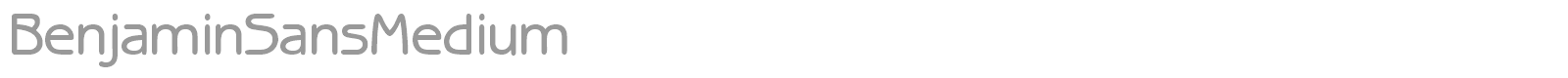 BenjaminSansMedium font preview