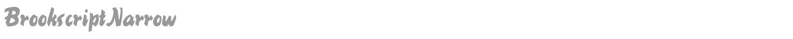 BrookscriptNarrow font preview