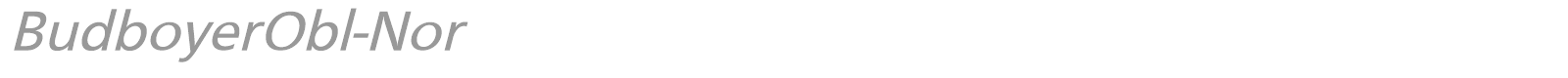 BudboyerObl-Nor font preview