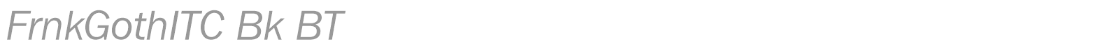 FrnkGothITC Bk BT font preview