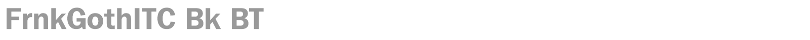 FrnkGothITC Bk BT font preview