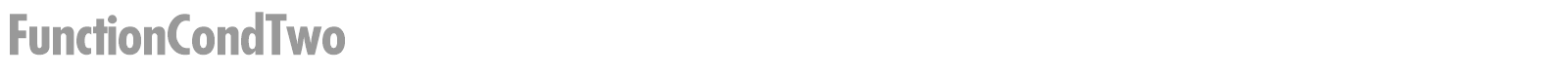 FunctionCondTwo font preview